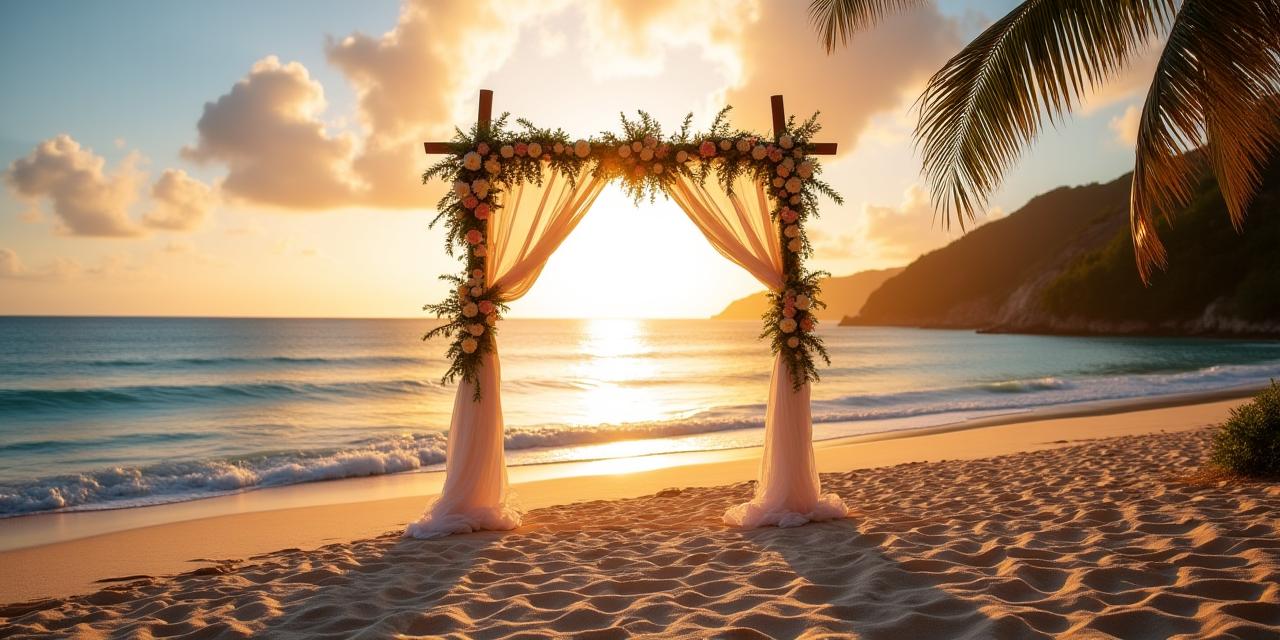 Boda en la playa de Palomino con decoración natural